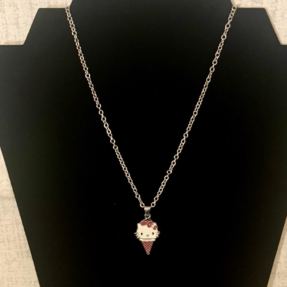 New Silver-Tone Hello Kitty Ice Cream Necklace! 🍦